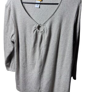 Ruby Rd. Cream Textured Top